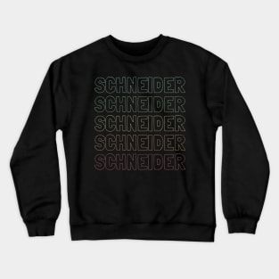 Schneider Name Pattern Crewneck Sweatshirt